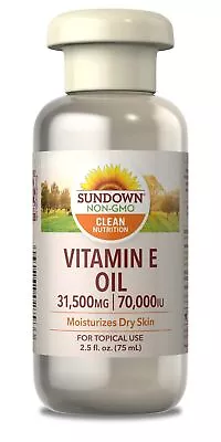 Sundown Naturals Vitamin E Oil Moisturizes Dry Skin 70000 IU 2.5 Fl Oz Pack Of 3 • $36.29
