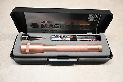 Mini Maglite LED Flashlight 2AAA W/Battery NIB Rose GOLD 100 Lumens Pocket Clip • $25