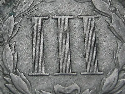 $12.68 • Buy 1867 Three 3 Cent Nickel 3CN- Fine/VF Details