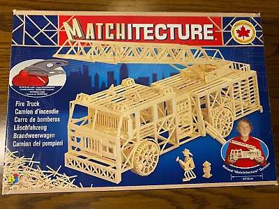 Matchitecture Fire Truck Wood 3D Puzzle New Sealed Box BJ Toys • $39