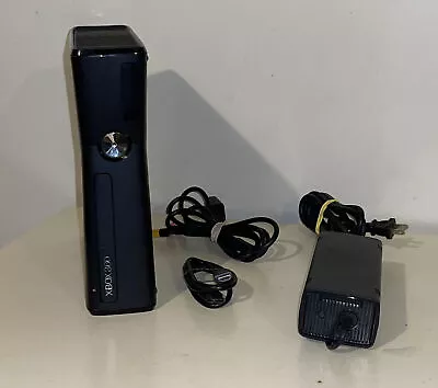 $47 • Buy Console Only Black Microsoft Xbox 360 Slim S Tested No Hard Drive Model 1439 