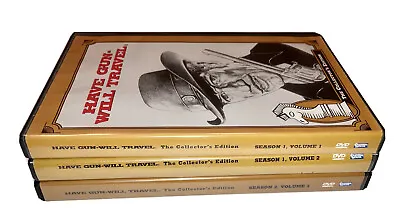 Have Gun WIll Travel The 1ST & 2ND Season VOL 1-3 Set VG+ Richard Boone DVD • $29.97