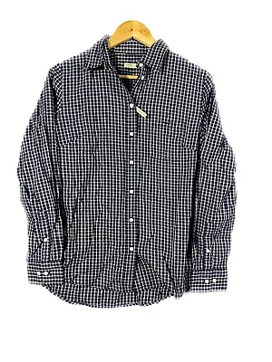 RM Williams Women's OLIVIA Shirt Blue Check Long Sleeve Button Front Size 10 NWT • $30.58