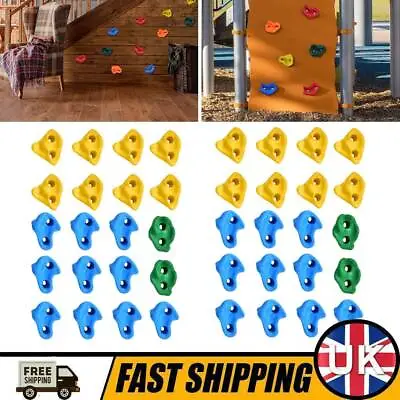 £42.99 • Buy 40x Rock Climbing Holds Wall Stones Indoor Kids Playground With Fixing Set Toy