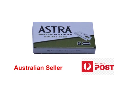 $3.75 • Buy Astra Superior Platinum Double Edge Razor Blades 5 Pack - Australian Seller