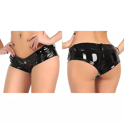 Women's Hot Pants Dance Shorts Latex Underpants Low Rise Panties Club Bottoms • £25.76