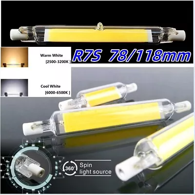 Halogen Lamp R7S LED COB 5/10/20W 110V Dimmable Glass Replace 118mm Incandescent • $4.39