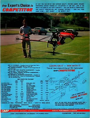 GMP Competitor Helicopter Vintage Print Ad 1983 Ephemera Wall Art Decor • $17.99