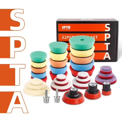 $10.99 • Buy SPTA 1/2/3 Inch Polishing Pad Buffing Pads 32Pcs Kit Wool Pad For Car Polisher