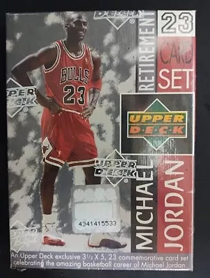 1999 Upper Deck Michael Jordan Retirement Card Factory Sealed Set 23 Unopened  • $80