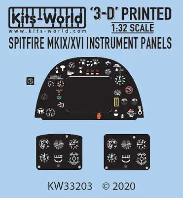 Kits-World 3D1321003 1:32 Full Colour 3D Decals - Supermarine Spitfire Mk.IX/XVI • £6.29