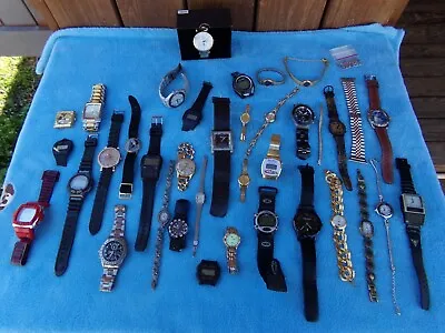 Estate Lot 35 Vintage Watches + - All Kinds • $75