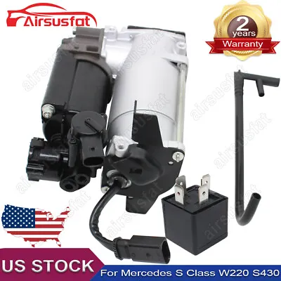 For Mercedes-benz W220 W211 W219 Air Suspension Compressor Pump + Relay Airmatic • $138.90