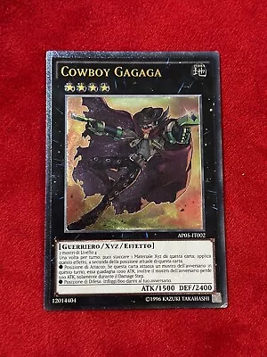 Yugioh X1 Cowboy GaGaGa Italian AP05-IT002 Ultimate Rare Light Play • $69.99