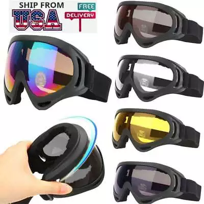 Mens Winter Snow Ski Goggles Anti-fog Lens UV Snowboard Snowmobile Motorcycle • $7.09