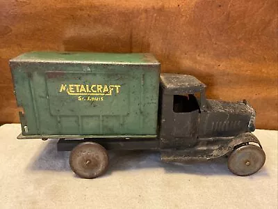 Vintage Antique 1920/30’s Metalcraft St. Louis 11” Pressed Steel Delivery Truck • $249.50