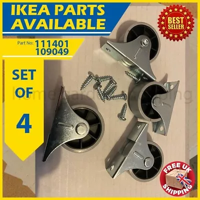 111401 X 4 (109049 X 8) IKEA WHEEL Castor For HEMNES Day Bed Sofa - 100% Genuine • £4.99