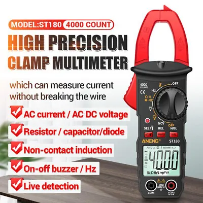 Digital Multimeter Tester AC DC Volt Amp Clamp Meter Auto Range LCD Handheld US • $18.98