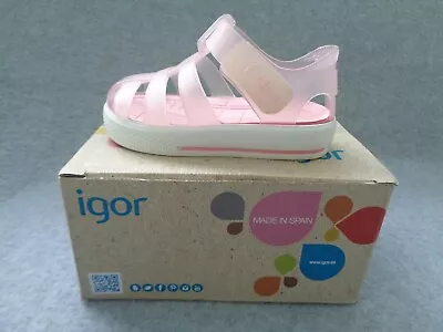 Girls Pink IGOR Jelly Shoes - UK Infant Size 2.5 (Euro 18) - Excellent Condition • £6.99