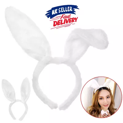 Bunny Rabbit Ears Fluffy Furry Child Headband Adult Cosplay Easter Costume • £5.96