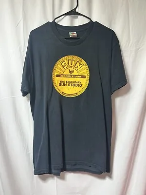 Vintage Sun Records Studio Memphis Tennessee Music Rock N Roll Logo T-Shirt Sz.L • $25