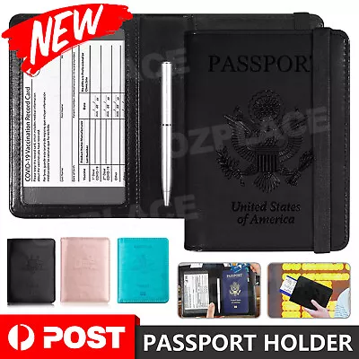 $7.45 • Buy Rfid Blocking Passport Holder For Travel Accessories Passport Purse Card Wallet