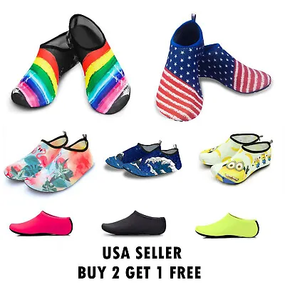 $7.39 • Buy Men Women Water Shoes Barefoot Socks Quick-Dry Beach Swim Surfing Sport Vacation