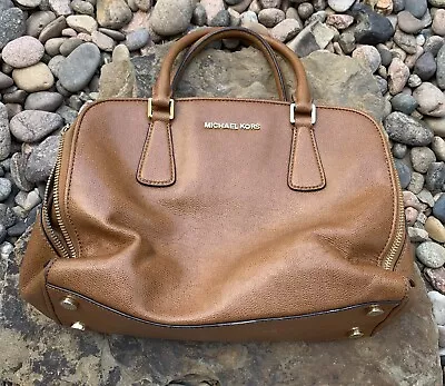 Michael Kors Camille Pebbled Brown Leather Handbag. Okay Condition  • $30
