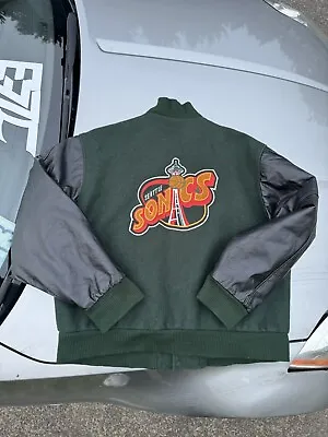 Vintage 90s Seattle Sonics Varsity Jacket Leather Wool Xl  • $250