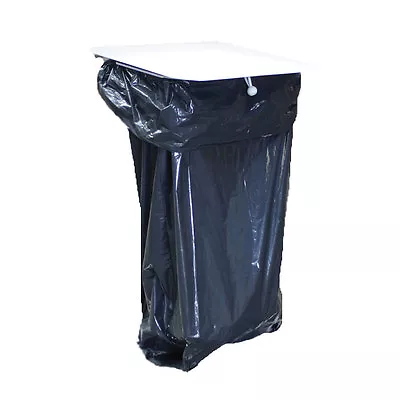 Metal Wall Mounted Bin Bag Sack Holder Rectangular Painted Lid 430 X 290mm Size • £52.14