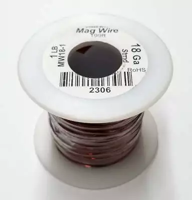 18 Gauge Insulated Magnet Wire 1 Pound Roll (199' Approx.) 18AWG MW18-1 • $28.95