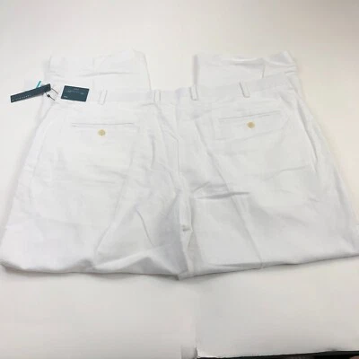$54 • Buy Perry Ellis NEW 46x32 (Fit 48W 32.5L) Mens Beach Lounge Linen Blend Pants