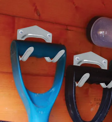 Galvanished Tool Hooks Larg Set Garden Storage Accessories Wall Hanger Shed Tidy • £6.45