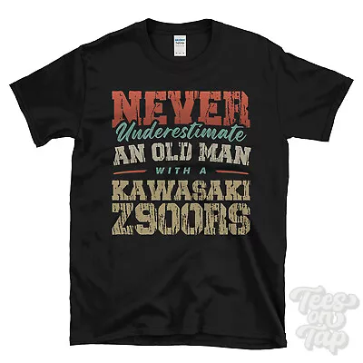 Never Underestimate An Old Man With A Kawasaki Z900rs Funny T-shirt • £14.99