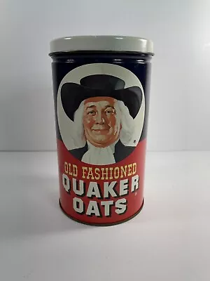 Vintage Old Fashioned Quaker Oats Tin Can Empty 1982 Limited Edition 7¼ X 4¼  • $9.99