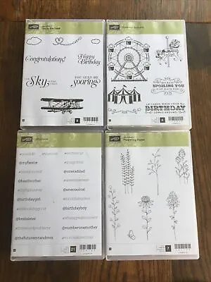 Stampin Up! Sky Is Limit Carousel Birthday @So Social Flowering Fields Lot Of 4 • $29.99