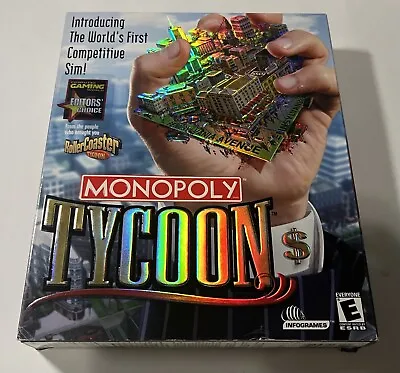 Monopoly Tycoon (2001 PC) Infogrames Big Box PC Game CIB • $18