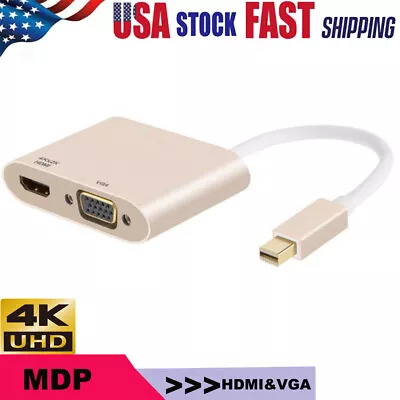 Thunderbolt Mini Displayport DP To HDMI 4K VGA Cable Adapter Converter For Macs • $9.99