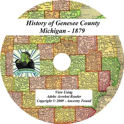 1879 History & Genealogy Of GENESEE County Michigan MI Flint - Burton - Family • $5.95