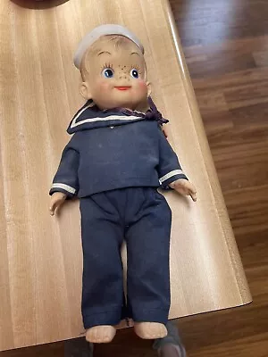 1950's - Effanbee Mickey Doll - All American Boy - Vintage Navy Seaman Sailor • $56