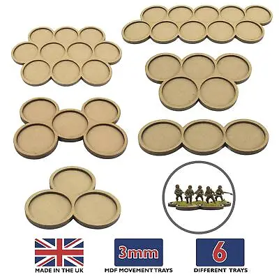 WWG Skirmish Movement Trays (Choose Shape & Size) - Wargame Miniature Bases • $12.99