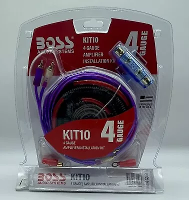 Boss KIT-10 4-Gauge 2-Ch Amp Wiring Kit Amplifier Install Kit New • $39.99
