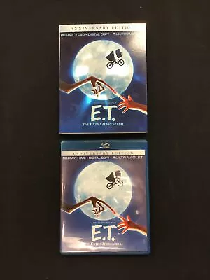 E.T. The Extra-Terrestrial Blu-ray + DVD W/ Slipcover Anniversary Edition 1982 • $8.99