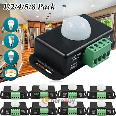 LOT 12/24V PIR Motion Sensor Switch For LED Light Strip Infrared Motion Detector • $10.49