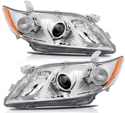 For Toyota Camry 2007-2009 Chrome Housing Headlight Assembly Left & Right Pair • $69.99