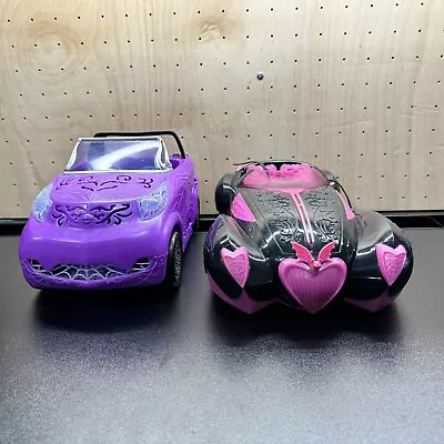 Monster High Draculaura Roadster Scaris Purple Convertible Car LOT OF 2 • $30