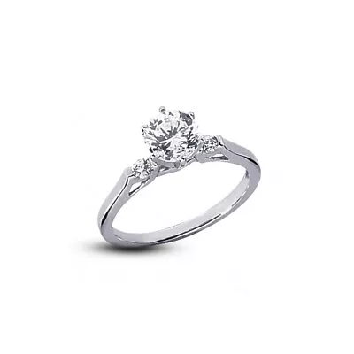 1.16ct I/VS2 Round Natural Certified Diamonds 14kw Gold Classic Engagement Ring • $2064