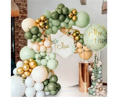 Bling Olive Green Balloon Arch Garland Kit 103Pcs Sage Balloons Arch Set For... • $29.97