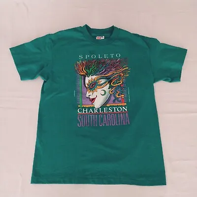 $16.99 • Buy Vintage Spoleto Shirt Adult Large 1989 Charleston SC Single Stitch Tee A20