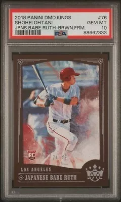 2018 Diamond Kings 76 Shohei Ohtani RC Japanese Babe Ruth Brown Frame /49 PSA 10 • $349.99